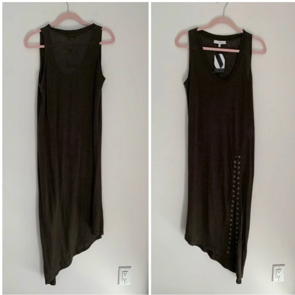 IRO Asymmetrical Grommet Detail Tank Dress – Size Small, NWT 100% linen - Picture 9 of 9